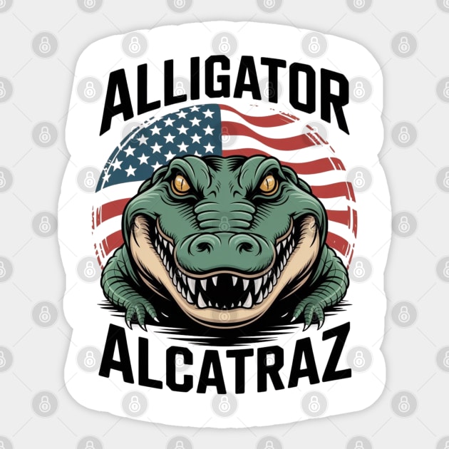 Alligator-Alcatraz Sticker by Creatifly Graphic Tees